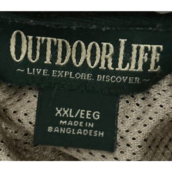 Outdoor Life Men's Black Gray White Long Sleeve Button Down Shirt Size XXL - Picture 4 of 6